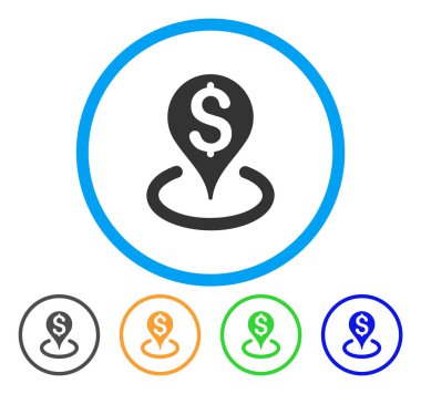 Banka konum yuvarlak simge