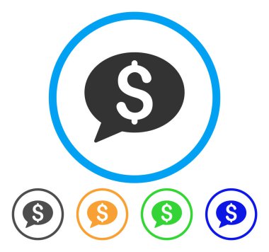 Banka ileti yuvarlak simgesi