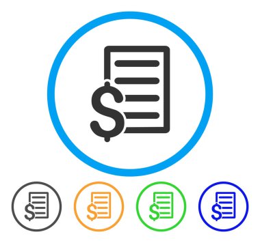 İş sözleşmesi yuvarlak simge