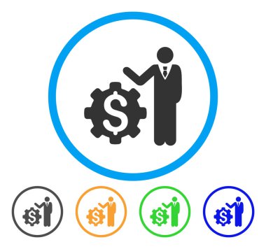 İşadamı seçenekleri yuvarlak simgesi