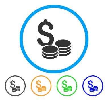 Doları nakit yuvarlak simge