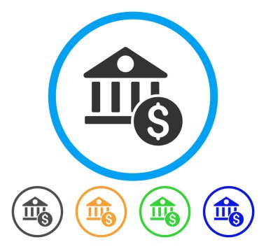 Doları banka simgesi yuvarlak