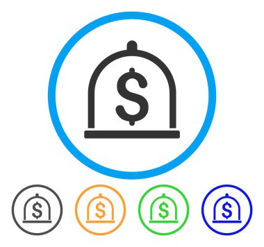 Doları mevduat yuvarlak simge