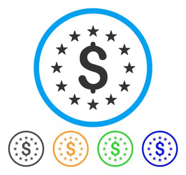 Doları yuvarlak simge yıldız