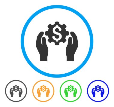 Finans sigorta seçenekleri yuvarlak simgesi