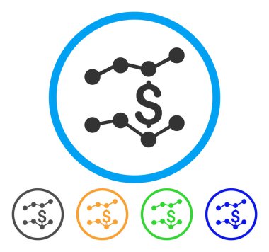 Finansal eğilimleri yuvarlak simge
