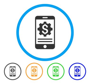 Mobil banka seçenekleri yuvarlak simgesi