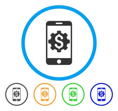 Mobil banka Kur yuvarlak simge