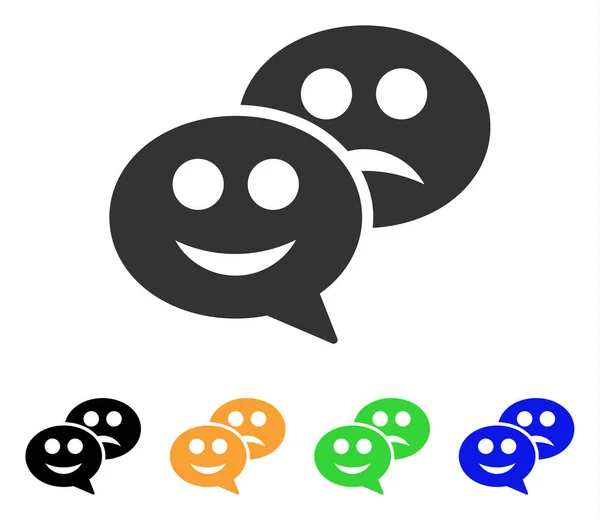 Emotion Chat Messages Vector Icon — Stock Vector