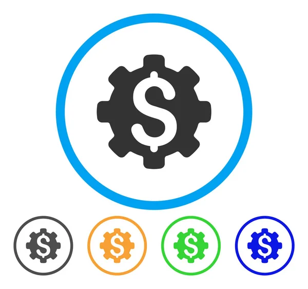 Dollar opties afgeronde pictogram — Stockvector