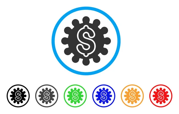 Zaokrąglone ikonę konfiguracji płatności — Wektor stockowy