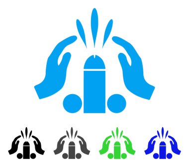 Oral seks boşalma vektör simgesi