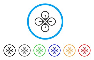 Sinek dron yuvarlak simge