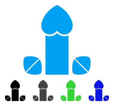 Penis Love Tablets Vector Icon