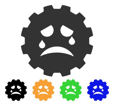 Katmanları Smiley dişli vektör simgesi