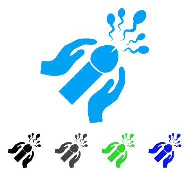 Oral seks Sperm boşalma vektör simgesi