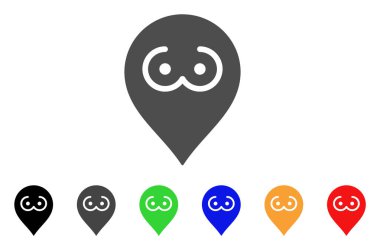 Genelev göğüsleri Marker vektör simgesi