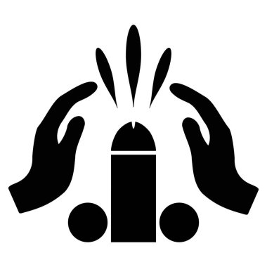 Oral seks boşalma düz simgesi