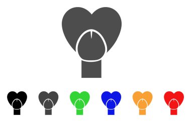 Sex Penis Heart Vector Icon