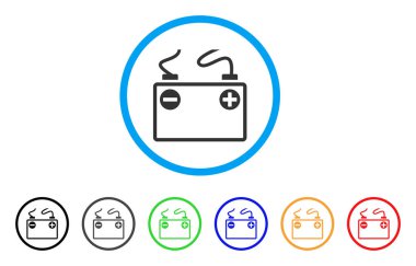 Akü Pil simgesi yuvarlak