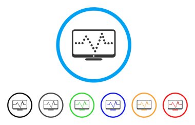 Nabız grafik yuvarlak simgesini