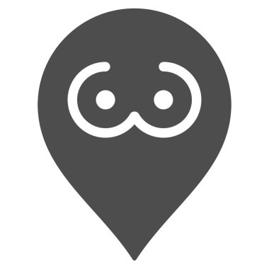 Genelev göğüsleri Marker düz simgesi