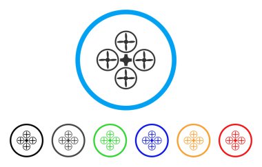 Quadcopter yuvarlak simge