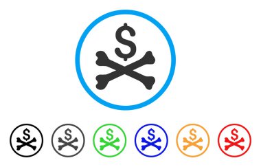 Ölümlü borç yuvarlak simge