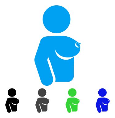 Kadın meme vektör simgesi