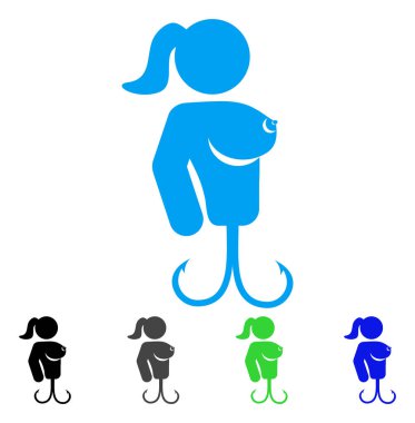 Fahişe kadın vektör simgesi