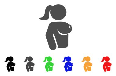 Kadın meme vektör simgesi