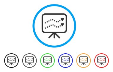 Finansal eğilimleri yuvarlak simge