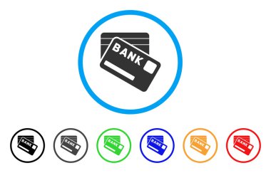 Banka kartları yuvarlak simge