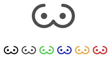 Kadın meme vektör simgesi