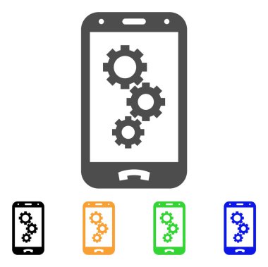 Akıllı telefon App Gears vektör simgesi