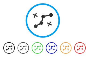 Güzergah noktaları simgesi yuvarlak