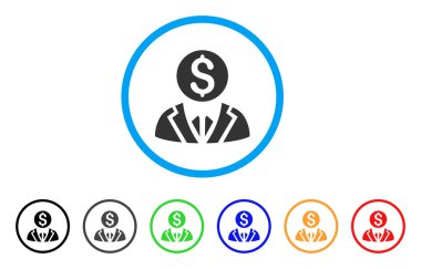 Bankacı yuvarlak simge