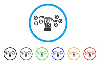 Bitcoin karıştırma hizmeti simge yuvarlak