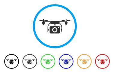 Kamera dron yuvarlak simgesi