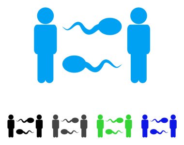 Sperm Exchange erkekler vektör simgesi