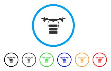 Kargo uçağı yuvarlak simge