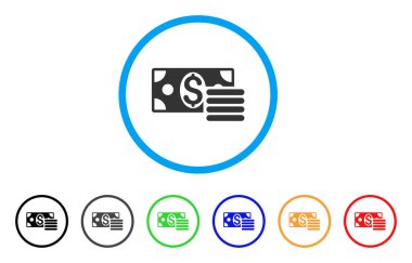 Doları nakit yuvarlak simge