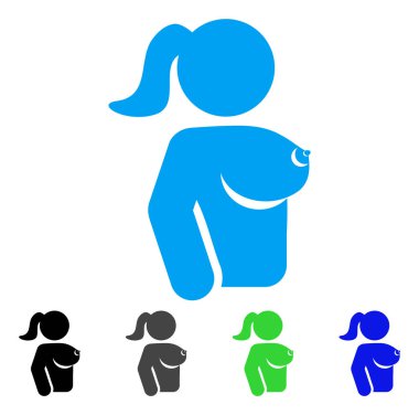 Kadın meme vektör simgesi