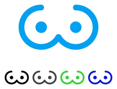 Kadın meme vektör simgesi