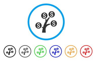 Para ağacı yuvarlak simge