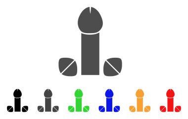 Penis Enhancement Tablets Vector Icon