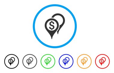 Mali harita işaretçiler yuvarlak simge