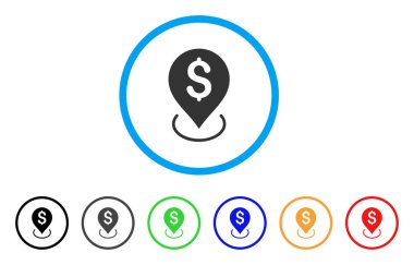 Banka yerleşim yuvarlak simge