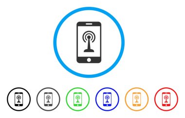 Radyo kontrol Smartphone yuvarlak simge