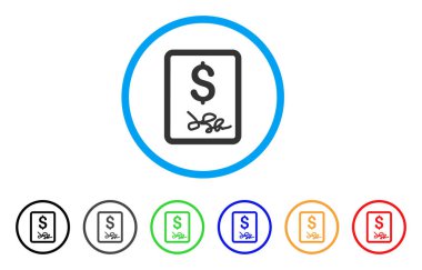 Fatura sayfa simgesi yuvarlak